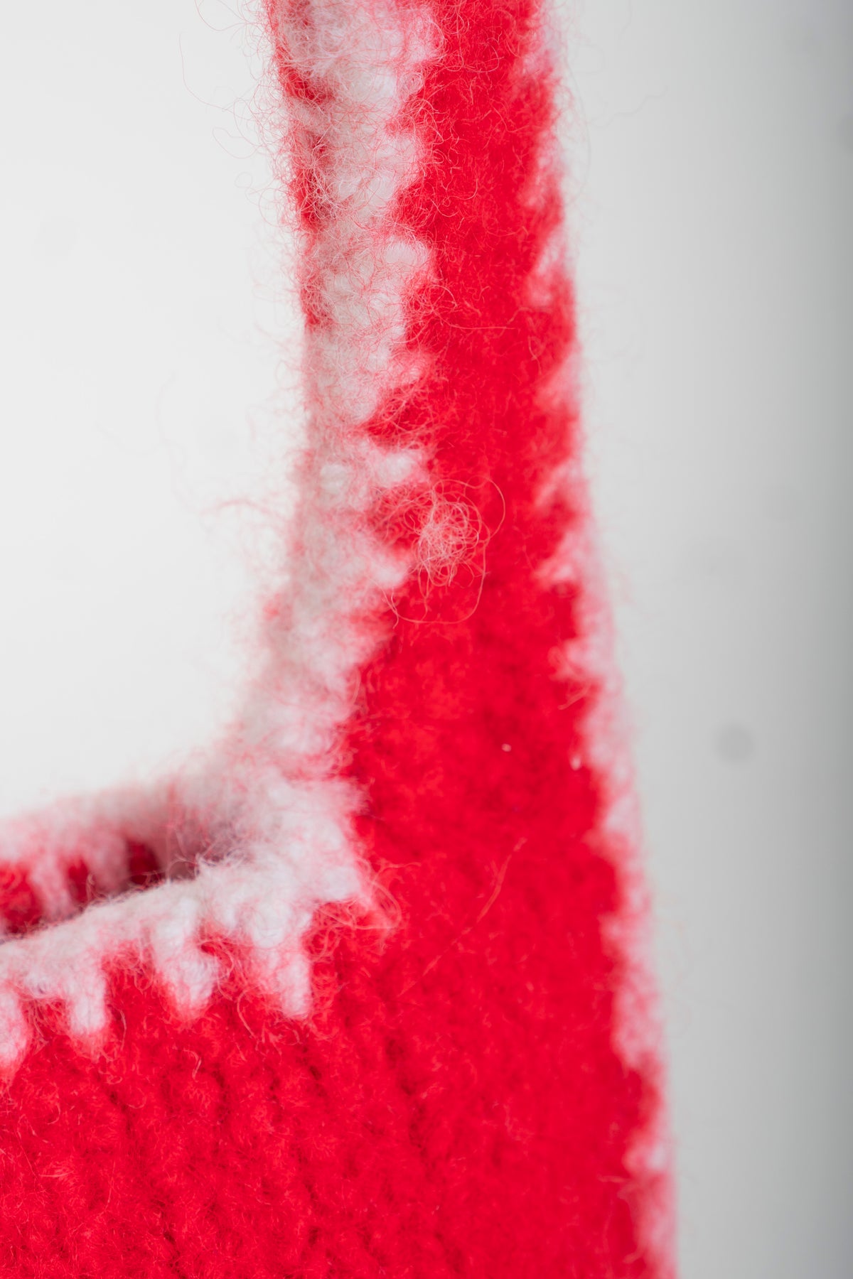 Red/White Felted Bag