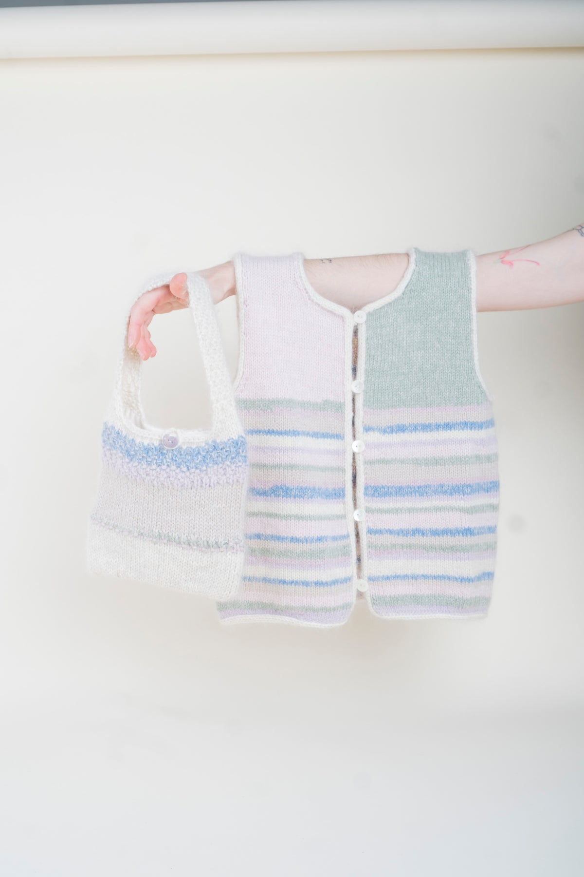 Stripped Button-Up Vest