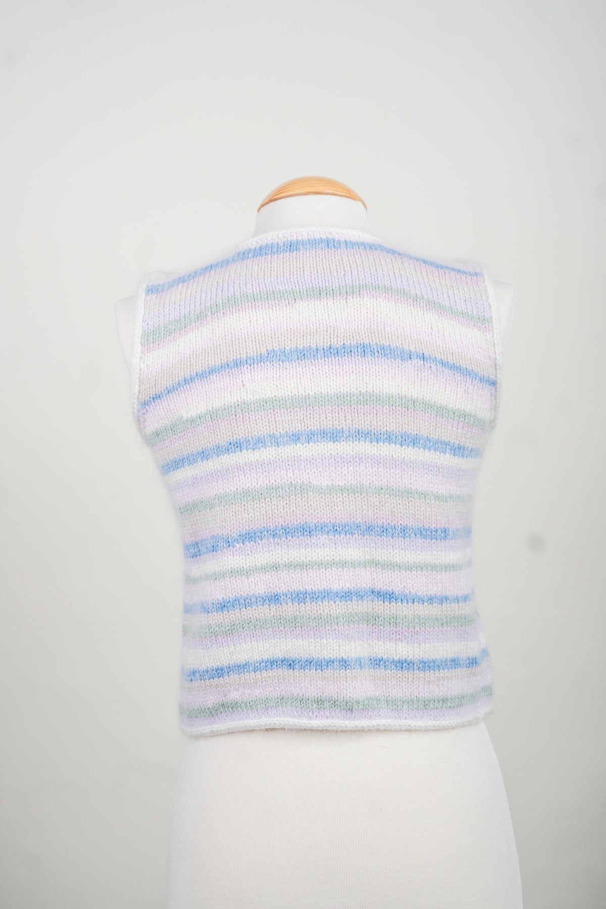 Stripped Button-Up Vest