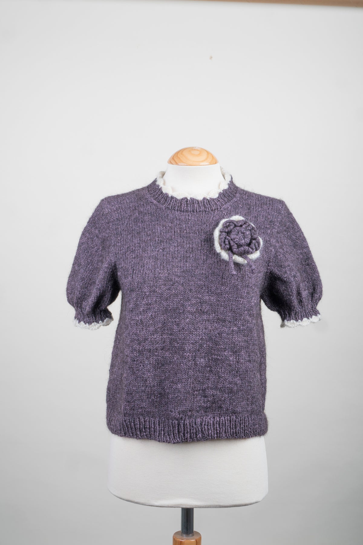 Rosette Short Sleeve Sweater